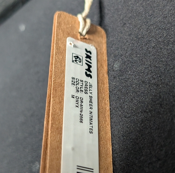 Skims Jelly Sheer Intimates Dress Rhinestone Mini RARE NWT Onyx Black - Picture 7 of 10